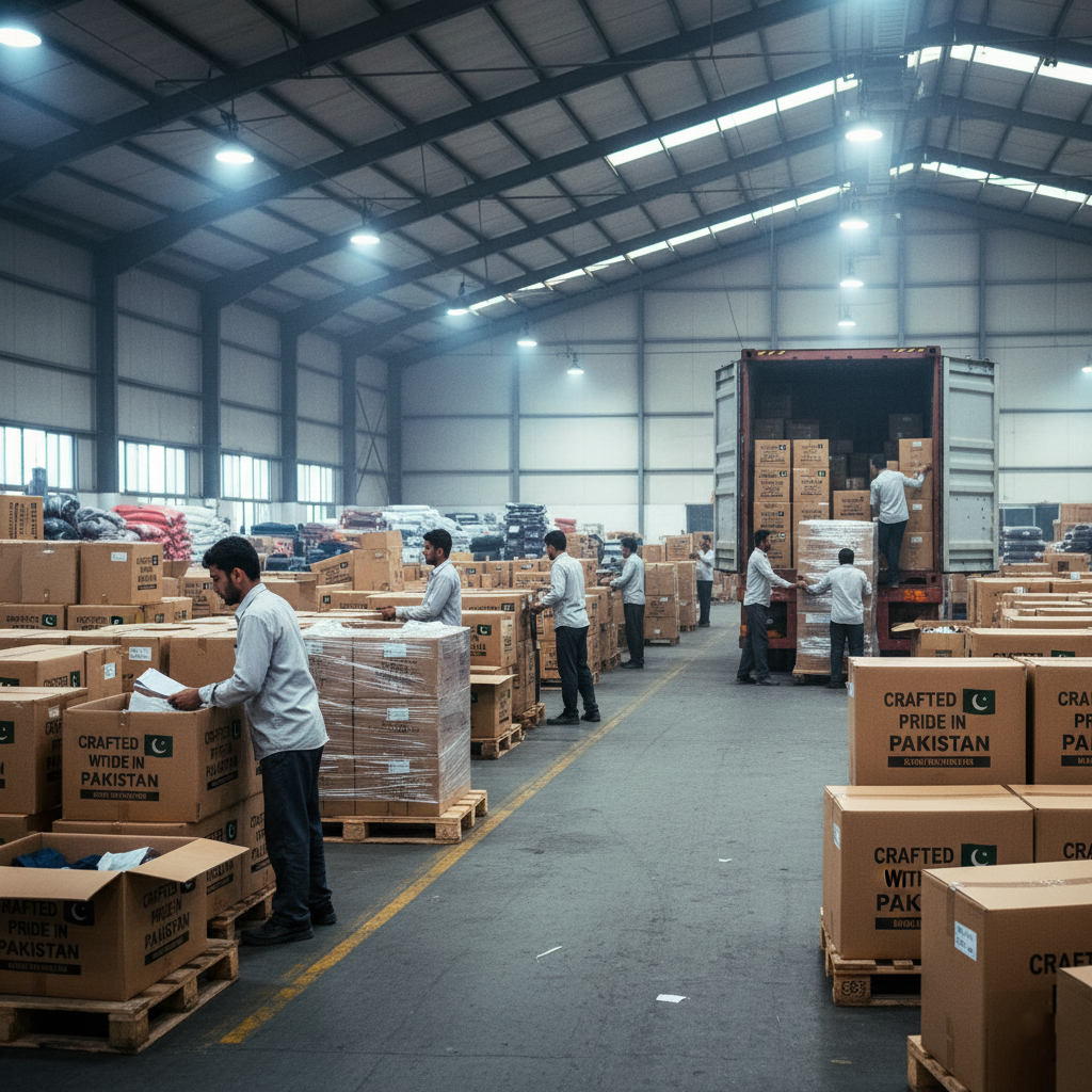 Xplore impex Workers organizing boxes in warehouse